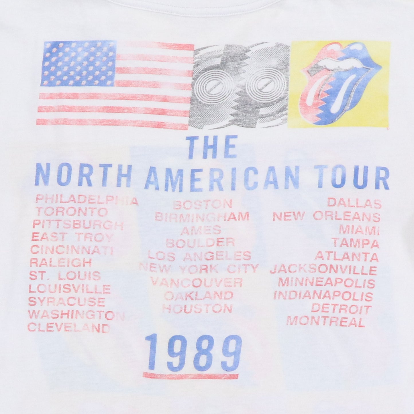 1989 Rolling Stones Steel Wheels Warhol Tour Shirt