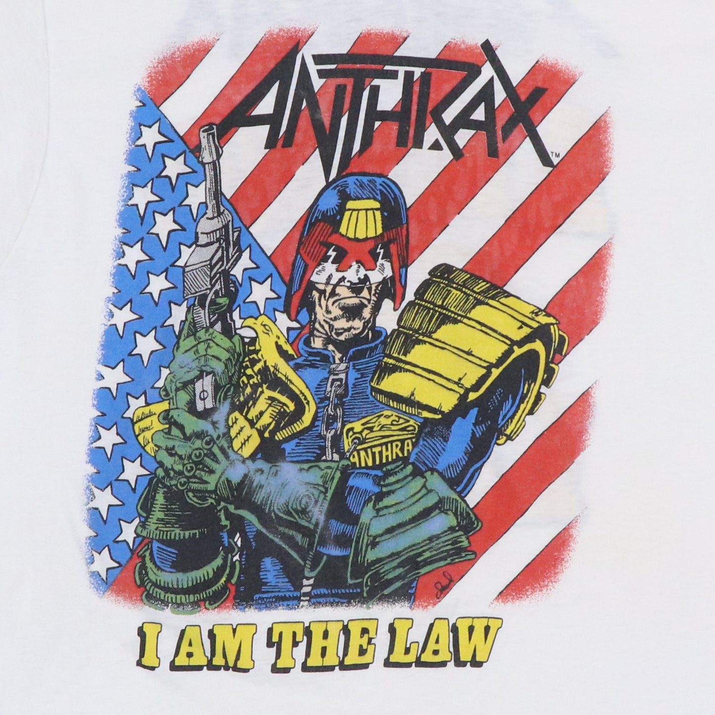 1986 Anthrax Among The Living Judge Dredd Shirt