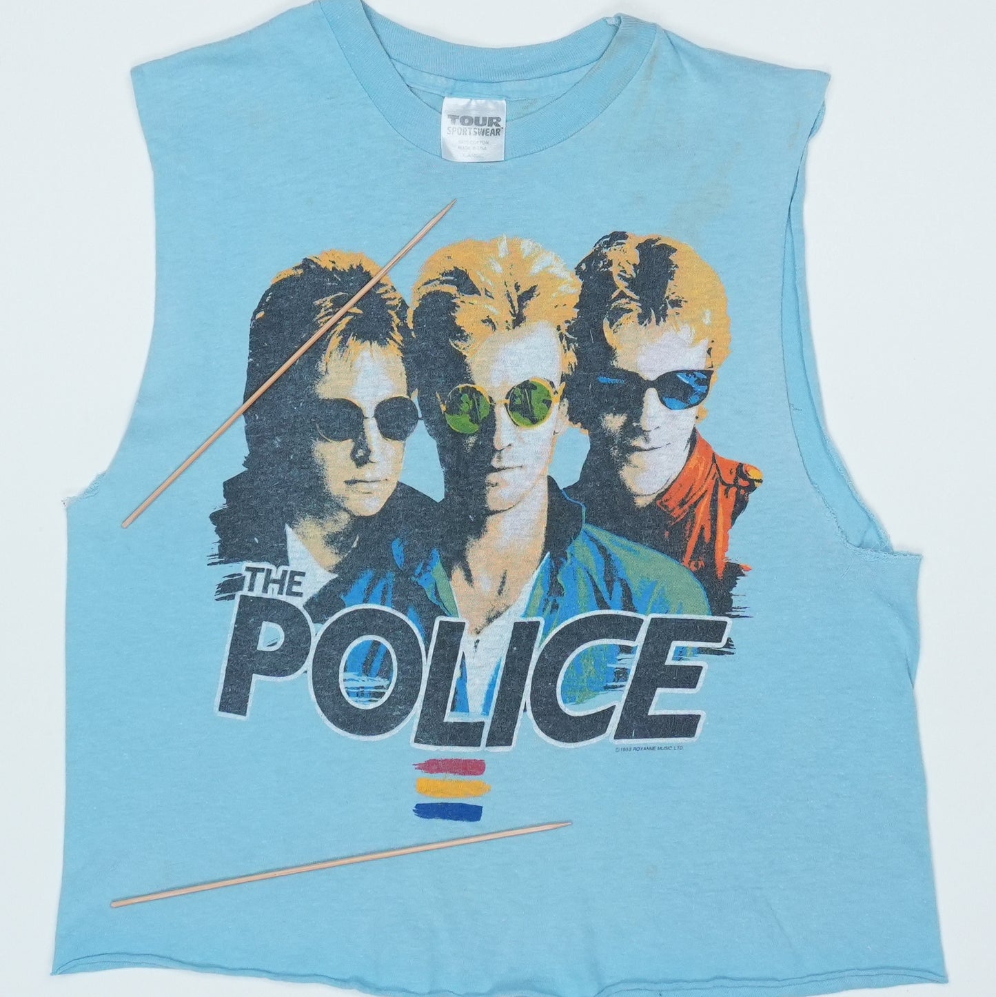 1983 The Police Synchronicity Tour Shirt Detail