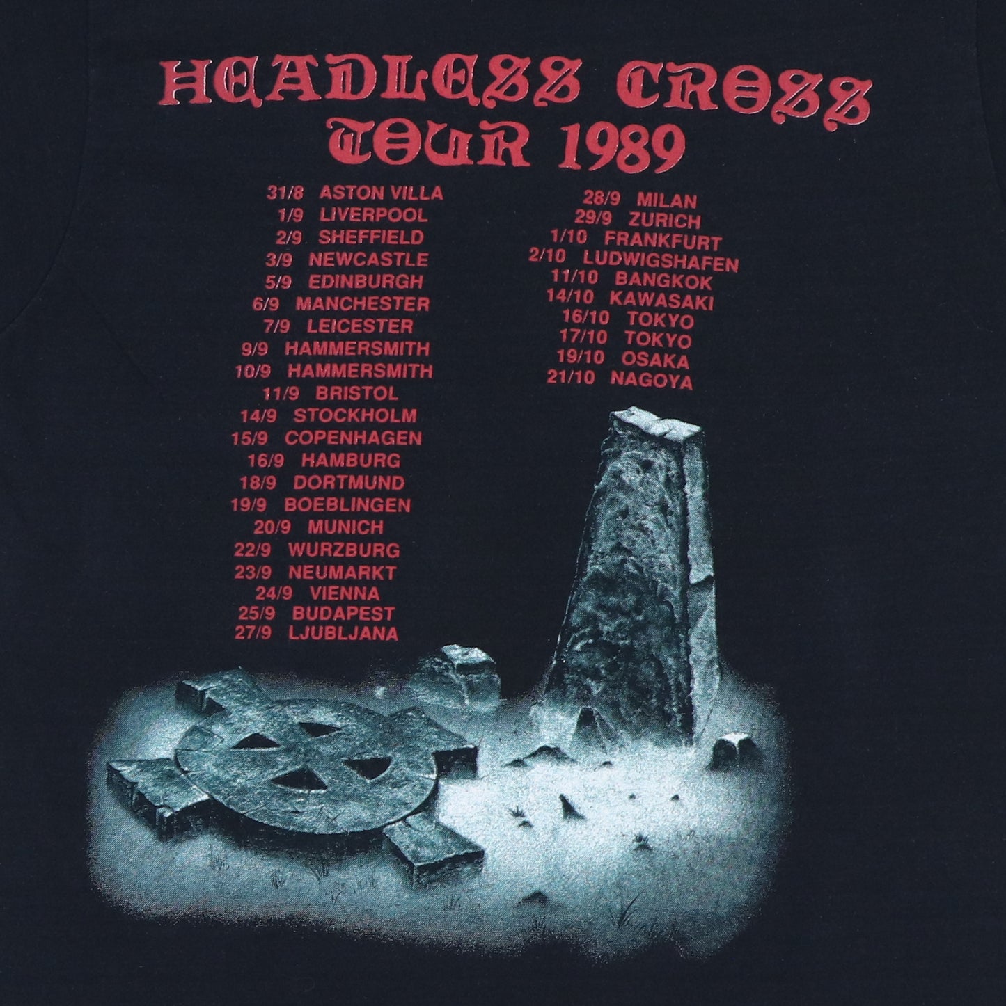 1989 Black Sabbath Headless Cross Tour Shirt