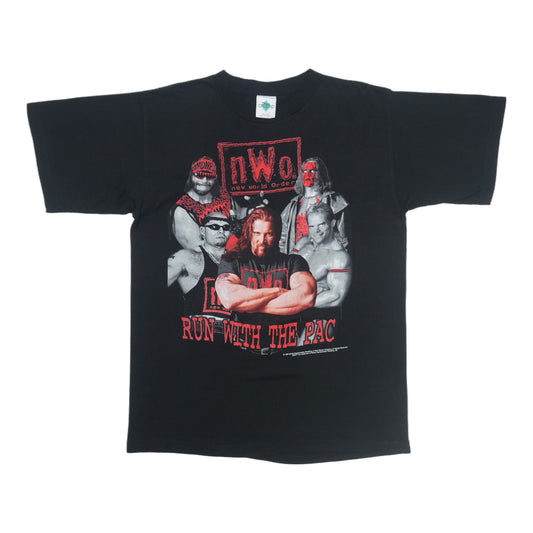 1998 NWO Wolfpac Run With The Pac WCW Shirt Front