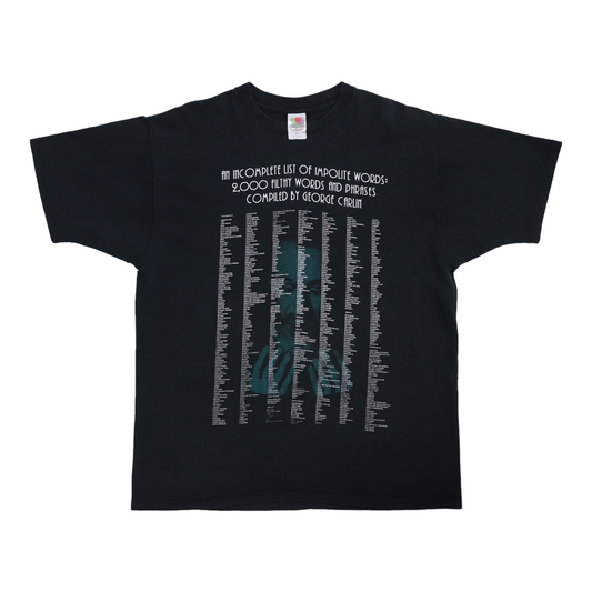 1990s George Carlin Filthy Words Shirt Back