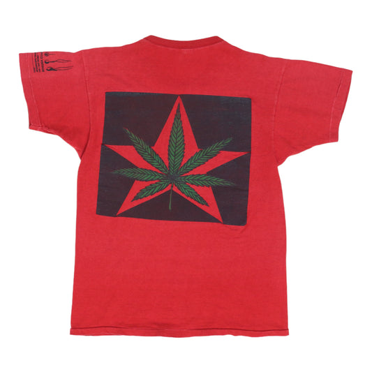 1970s Weed Leaf Star Shirt Back