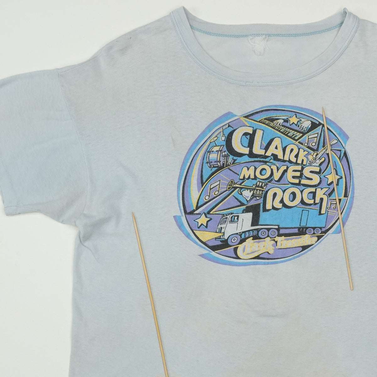1970s Clark Transfer Clark Moves Rock Shirt