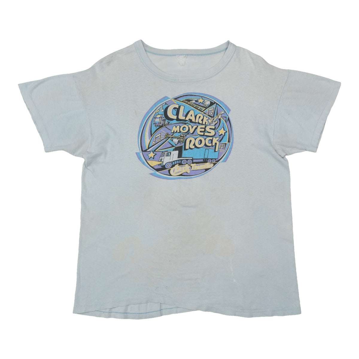 1970s Clark Transfer Clark Moves Rock Shirt
