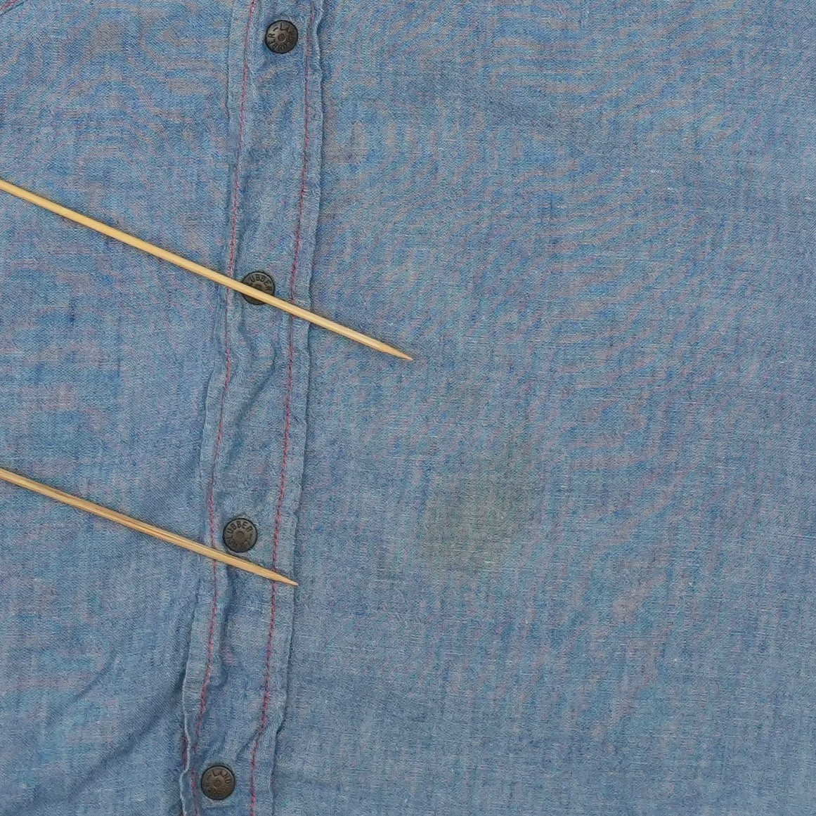 1970s Foghat Embroidered Chambray Button Up Shirt