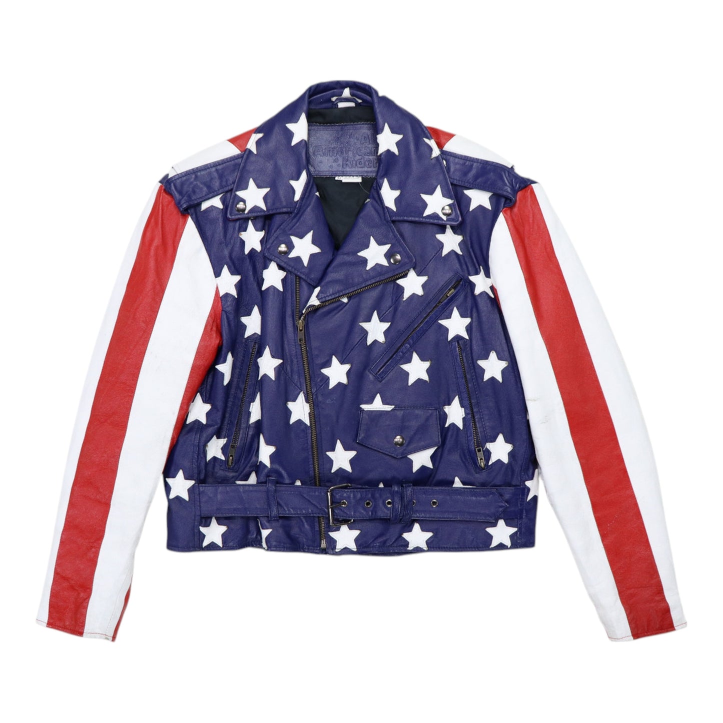 1970s All American Rider Flag Leather Jacket