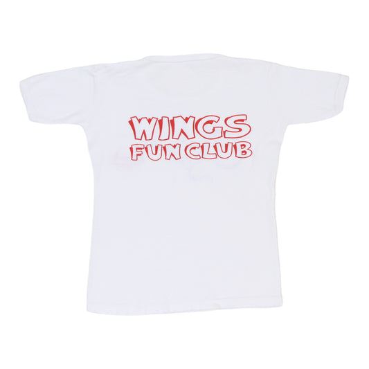 1970s Paul McCartney Wings Fan Club Sandwich Shirt Back