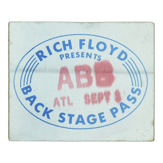 1970s Allman Brothers Band Atlanta Backstage Pass front