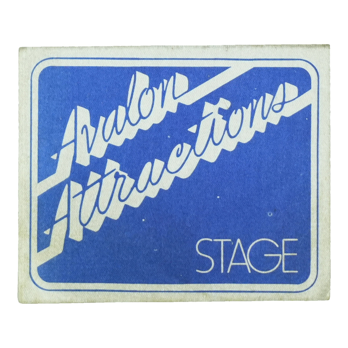 1970s Avalon Attractions Stage Pass front