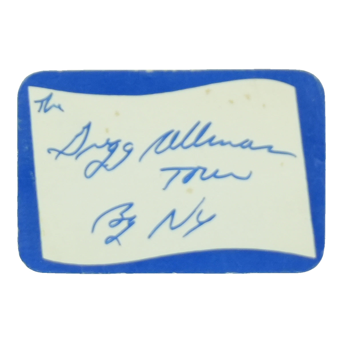 1970s Gregg Allman Tour Backstage Pass front