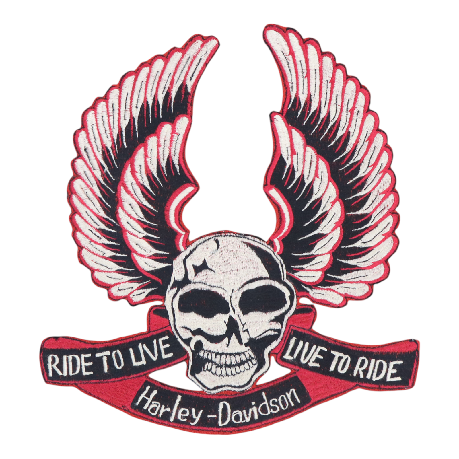 1970s Harley Davidson Ride To Live Skull Patch | Authentic Vintage 