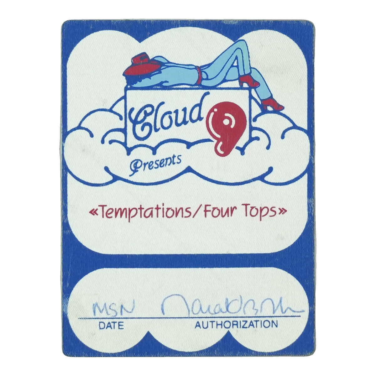 1970s Temptations Four Tops Backstage Pass front