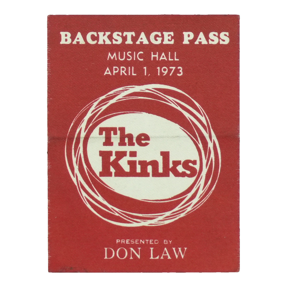 1973 The Kinks Music Hall Backstage Pass front
