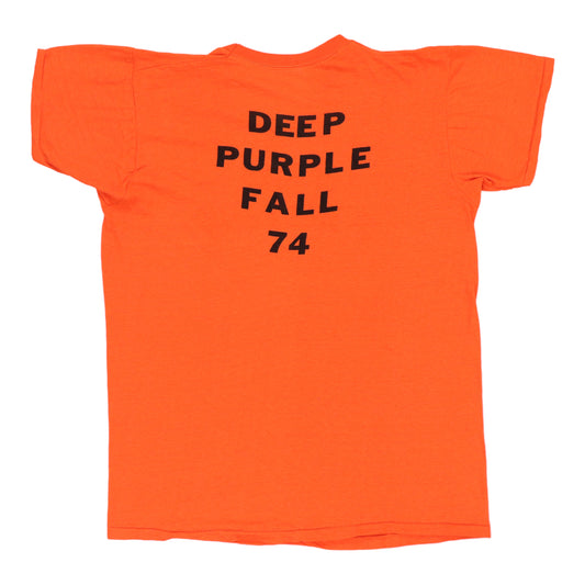 1974 Deep Purple See Factor Fall Tour Crew Shirt Back