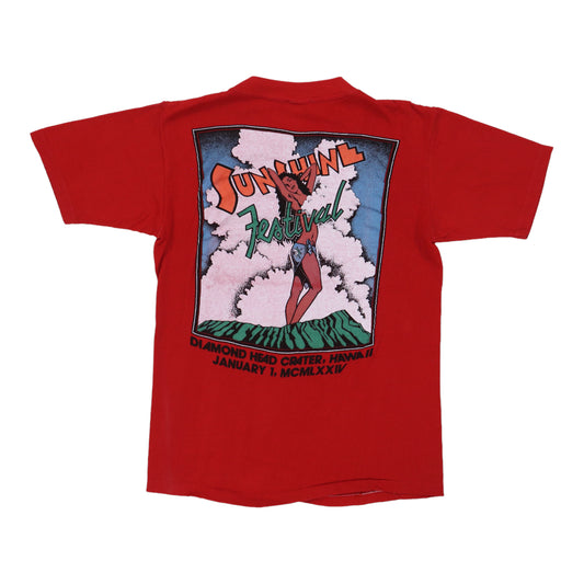 1974 Sunshine Festival Diamond Head Crater Shirt Back