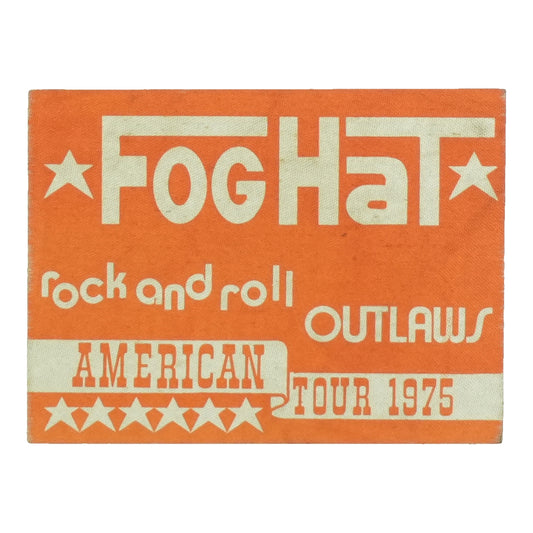 1975 Foghat Rock And Roll Outlaws American Tour Backstage Pass front