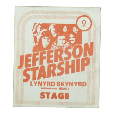 1976 Jefferson Starship And Lynyrd Skynyrd Stage Pass