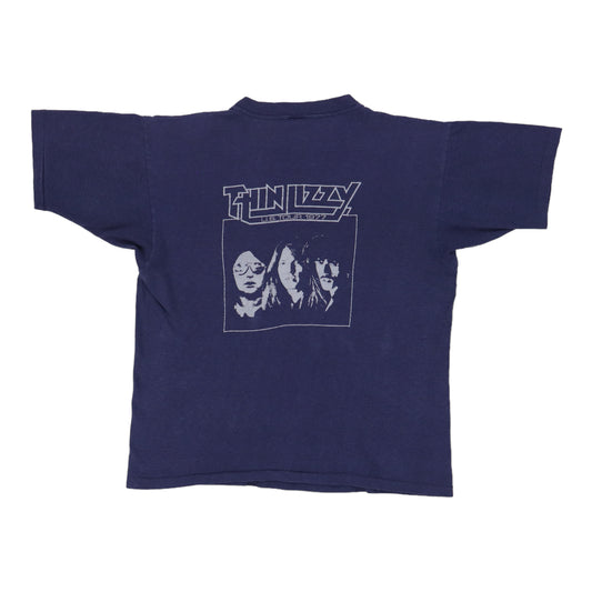 1977 Thin Lizzy Showco Tour Crew Shirt Back