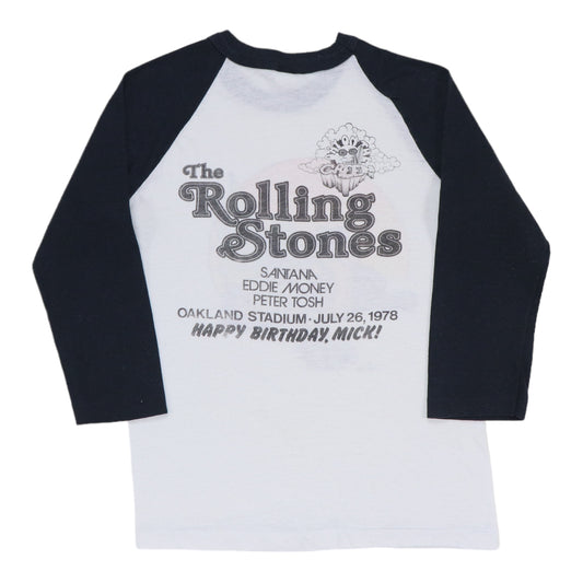 1978 Rolling Stones Happy Birthday Mic Concert Jersey Shirt Back