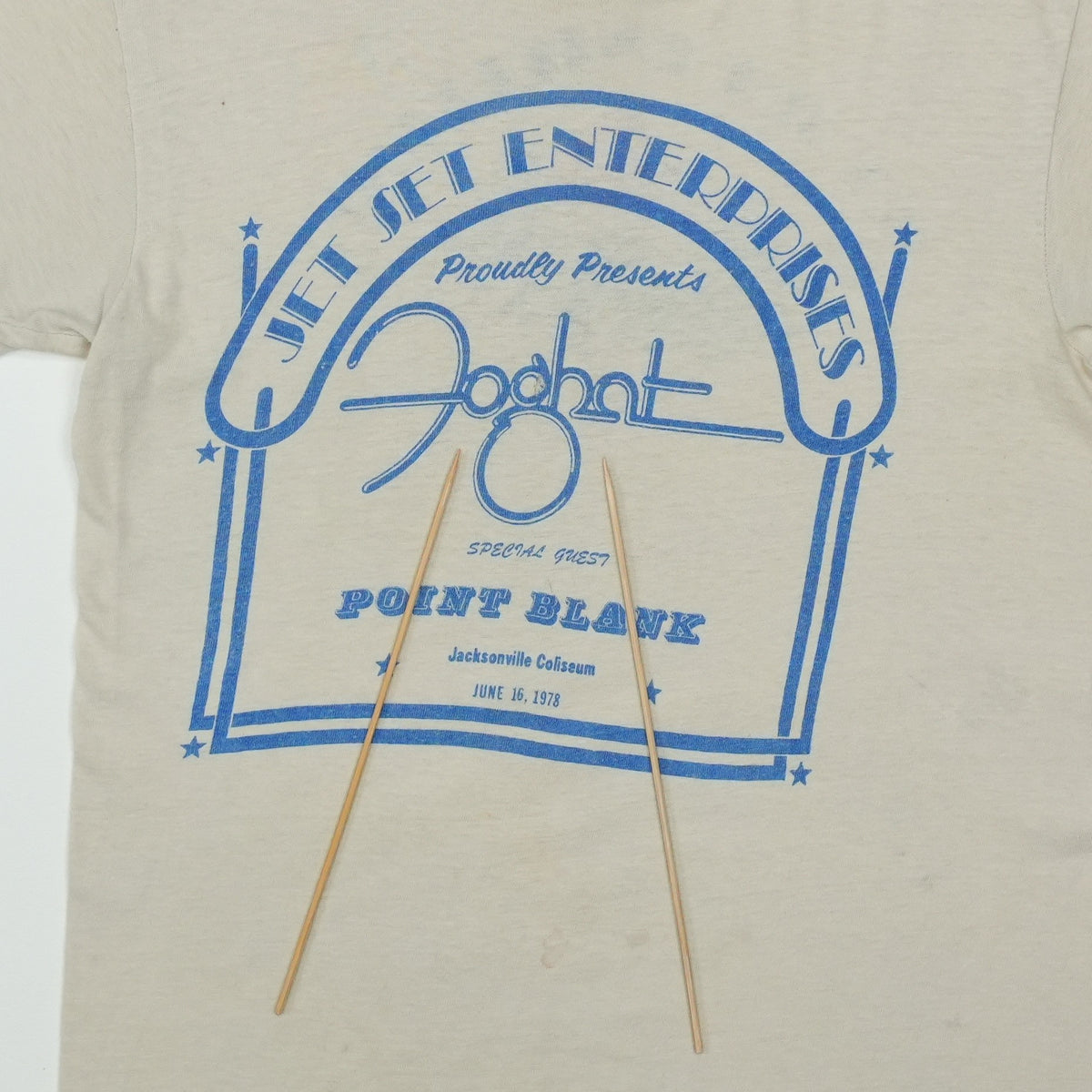 1978 Foghat Point Blank Jacksonville Jet Set Enterprises Concert Shirt