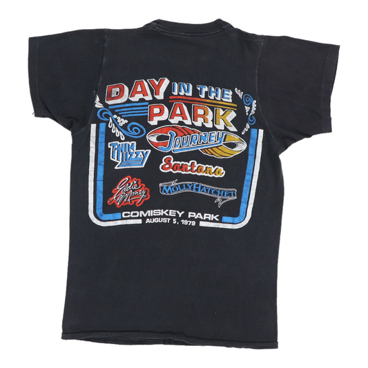 1979 Day In The Park Thin Lizzy Comisky Concert Shirt Back