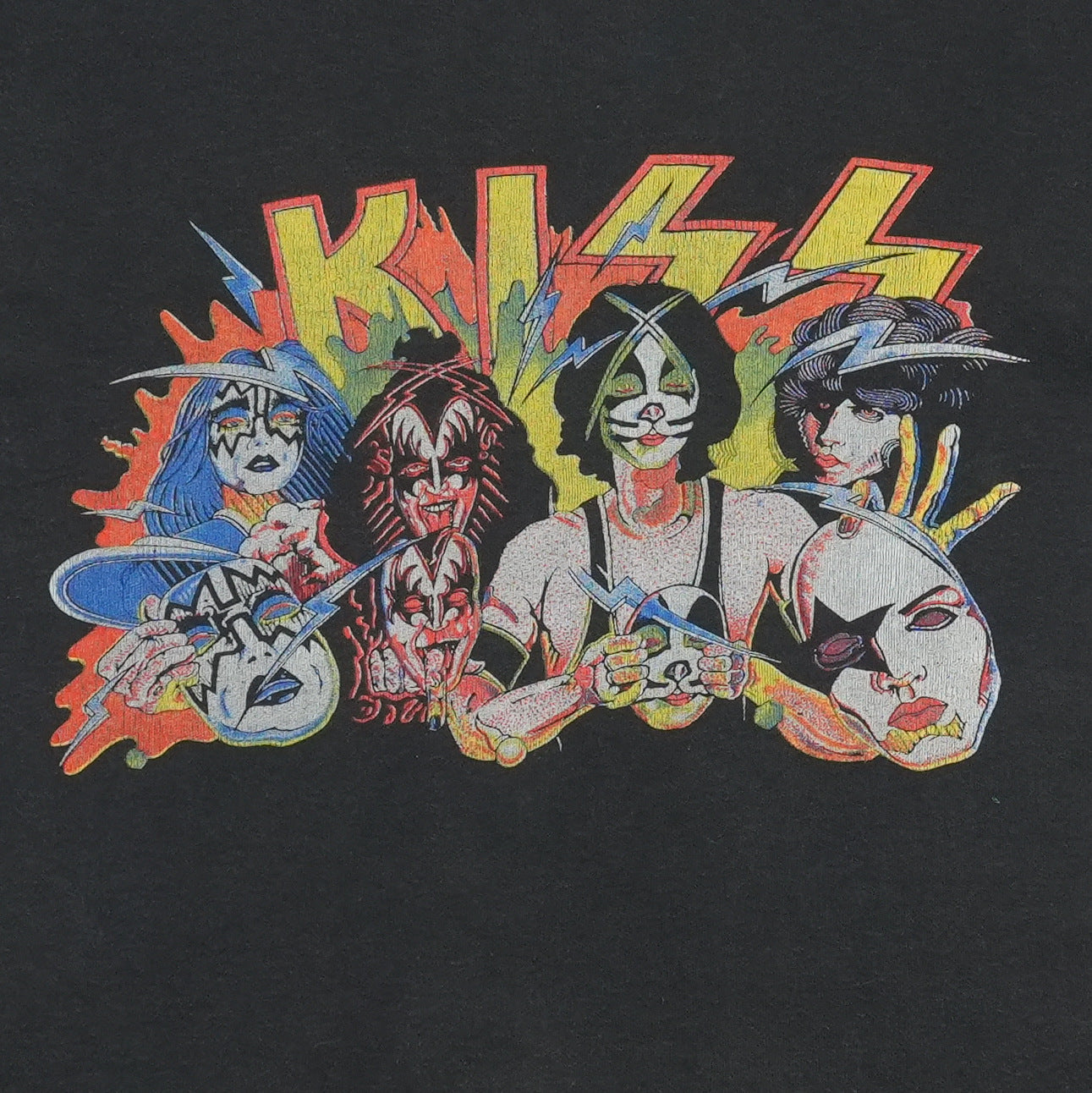 1980 KISS Unmasked Tour Shirt Detail 1
