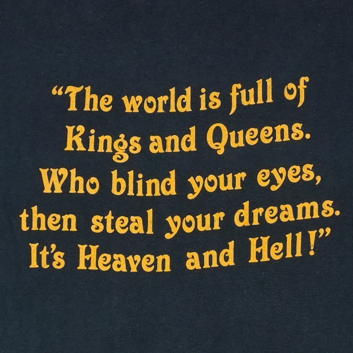 1980 Black Sabbath Heaven And Hell Tour Shirt