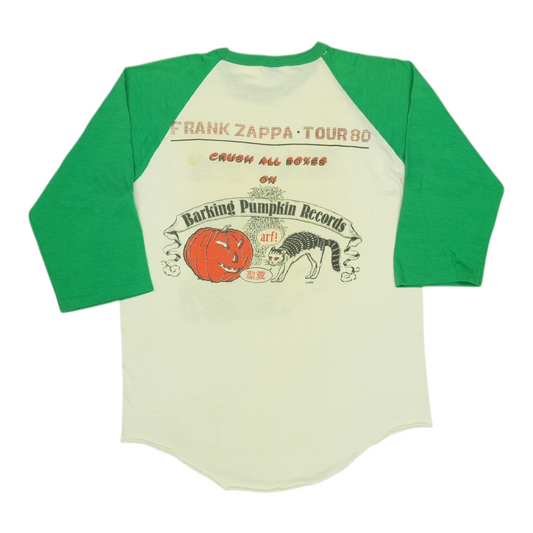 1980 Frank Zappa Crush All Boxes Tour Jersey Shirt Back