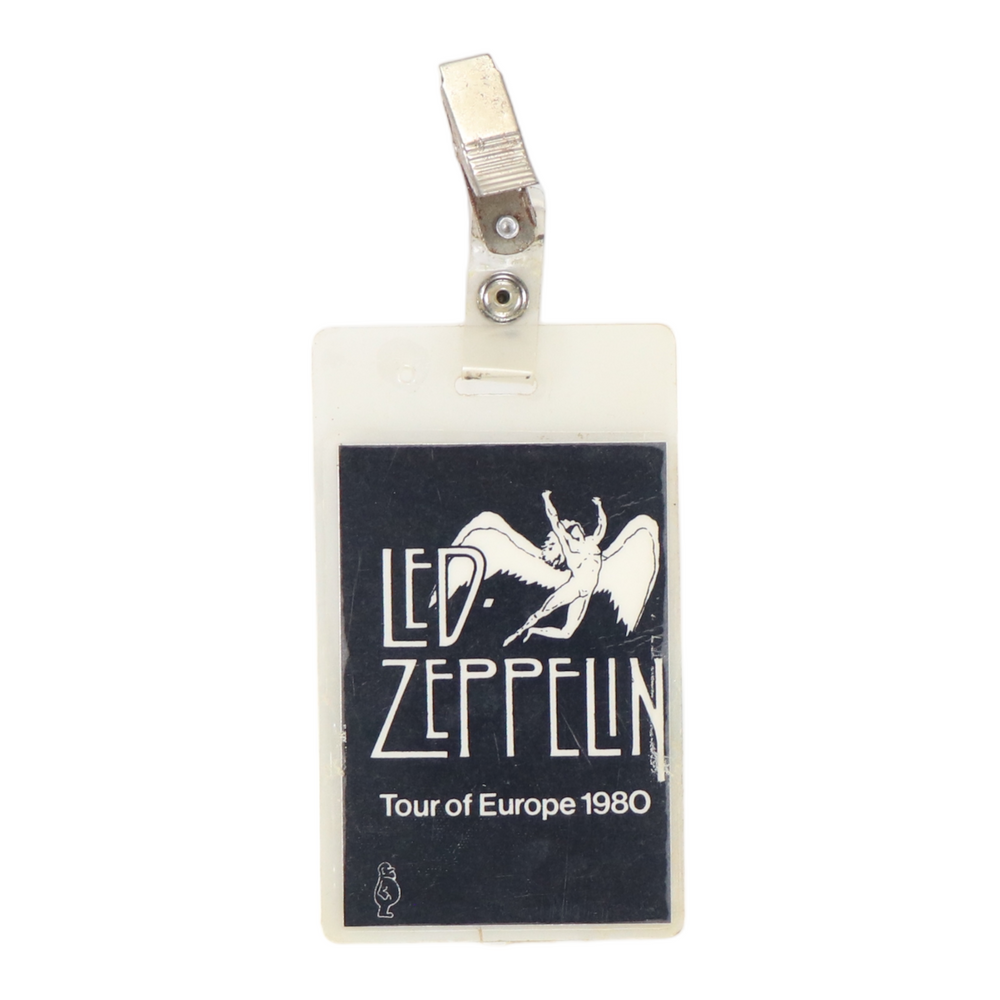 1980 Led Zeppelin Tour of Europe Backstage Pass Laminate and Luggage Tag