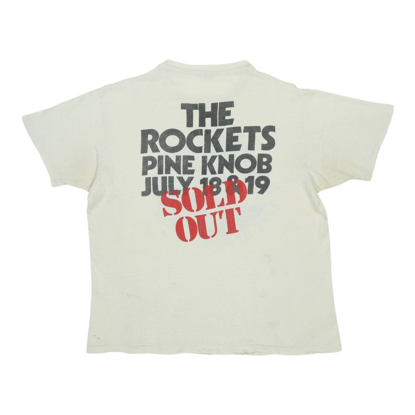 1980 The Rockets Pine Knob Concert Shirt Back