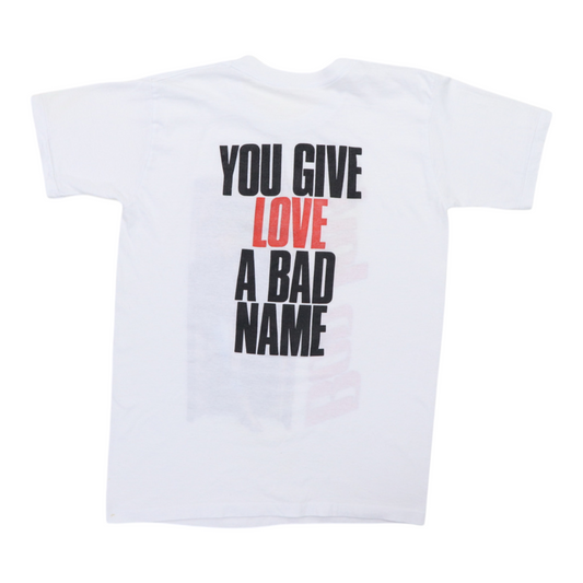 1980s Bon Jovi You Give Love A Bad Name Shirt Back