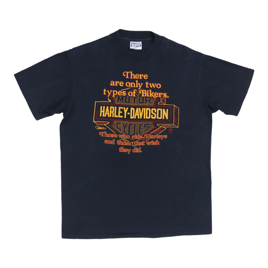 1980s Harley Davidson Two Types Of Bikers Shirt