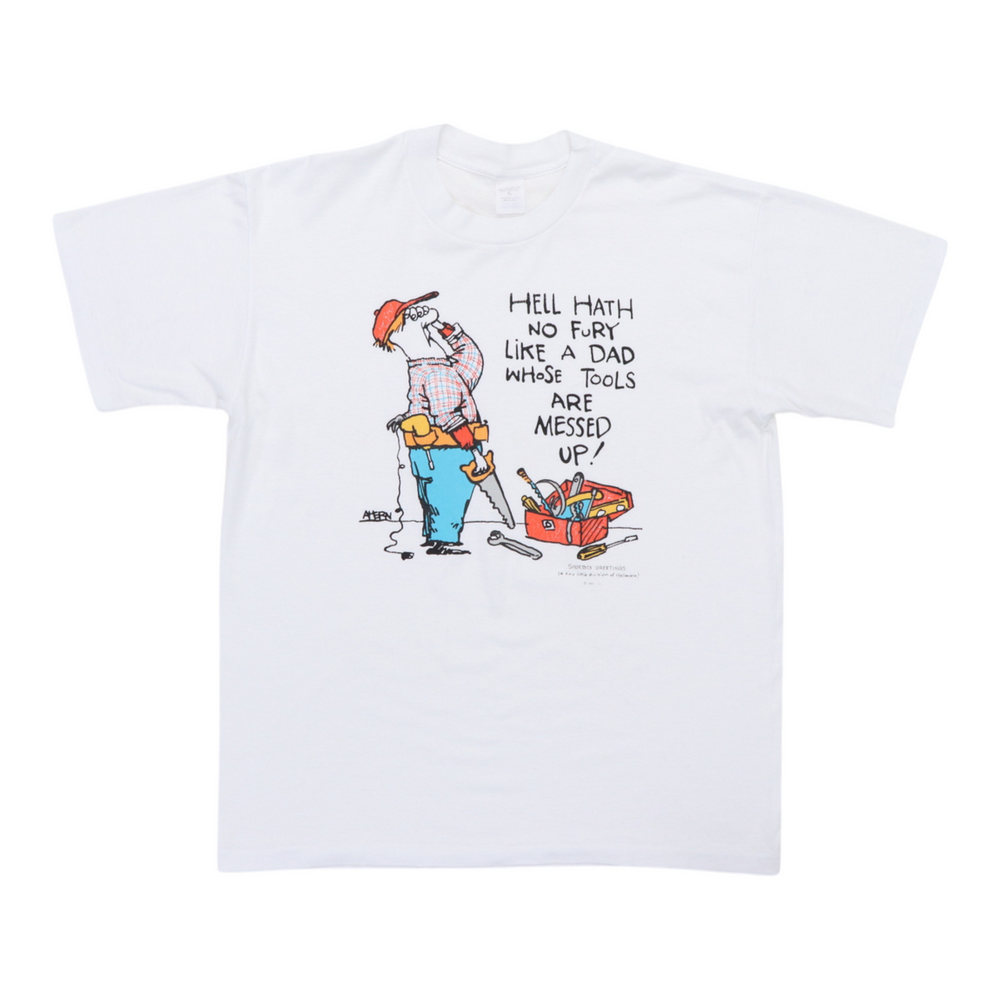1980s Hell Hath No Fury Dad Tools Shoebox Hallmark Shirt