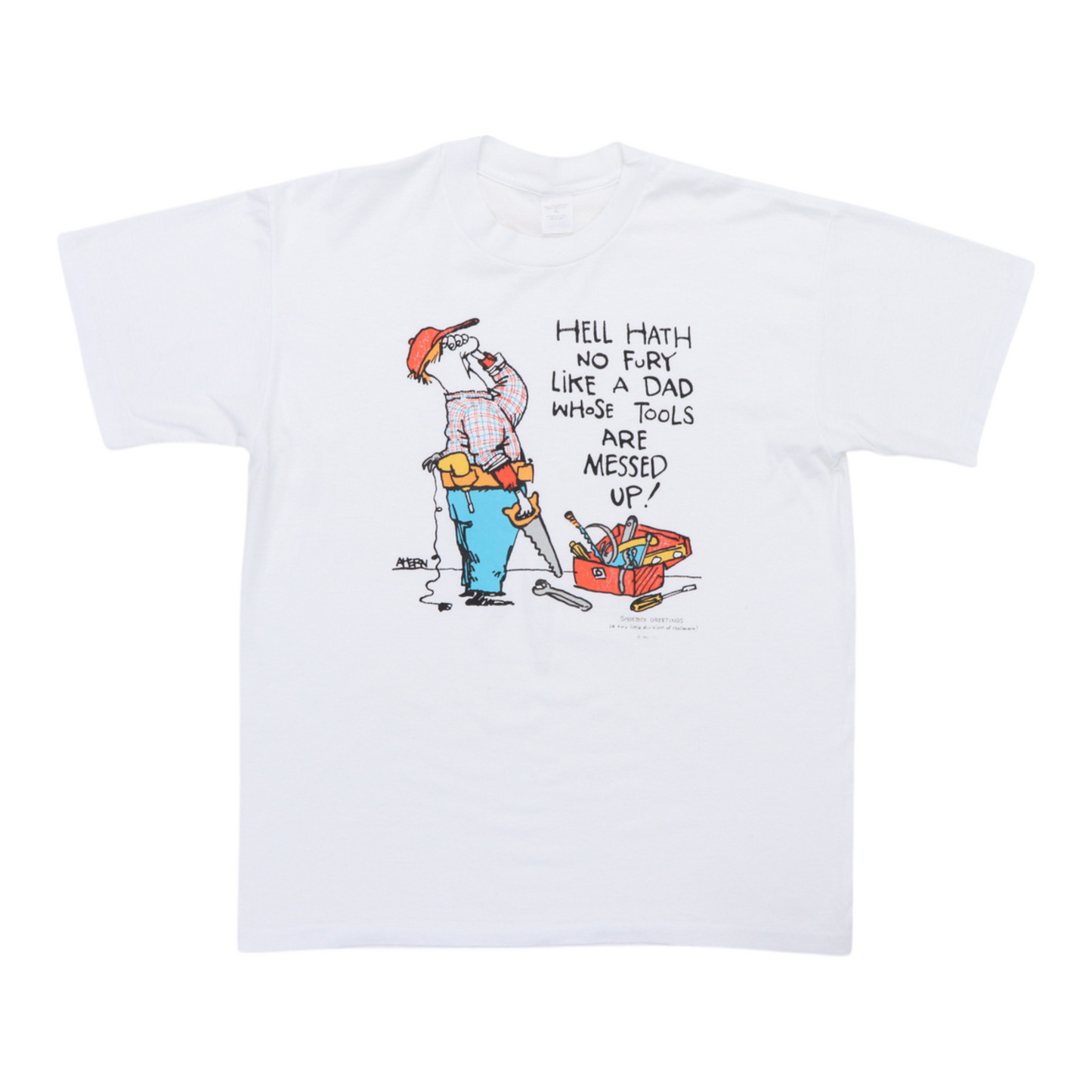 1980s Hell Hath No Fury Dad Tools Shoebox Hallmark Shirt
