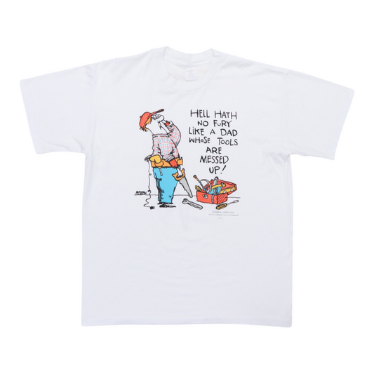 1980s Hell Hath No Fury Dad Tools Shoebox Hallmark Shirt