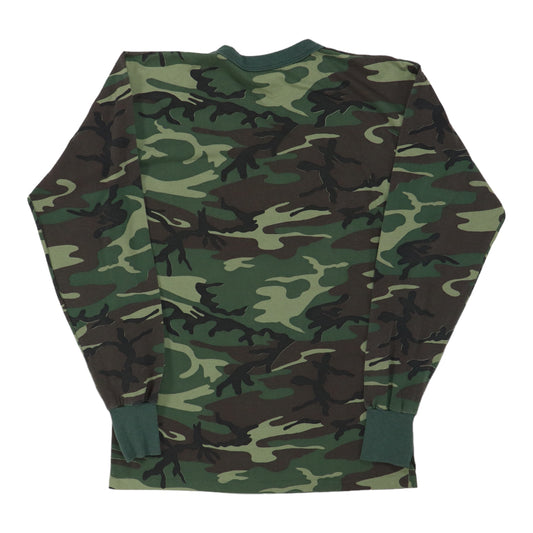 1980s Kali Hindu Goddess Camo Long Sleeve Shirt Back