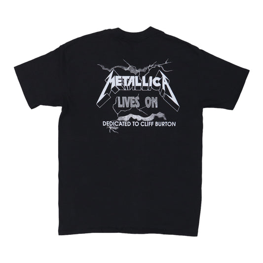 1980s Metallica Cliff Burton Tribute Shirt Back