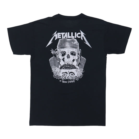 1980s Metallica Crash Course In Brain Surgery Shirt Back