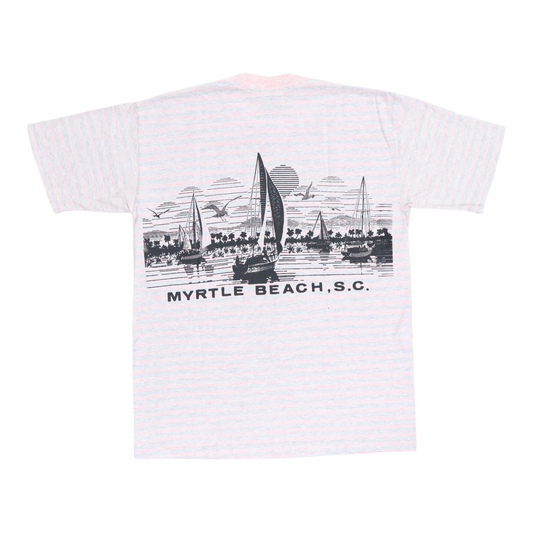 1980s Myrtle Beach Striped Shirt Back