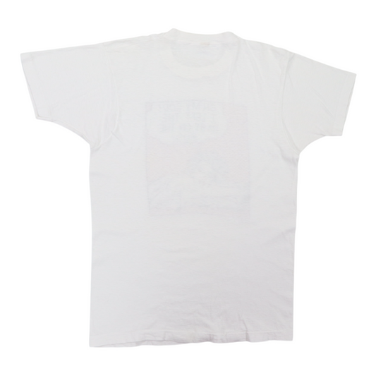 1980s OMG Left Baby On The Buss Flying Fish Shirt Back