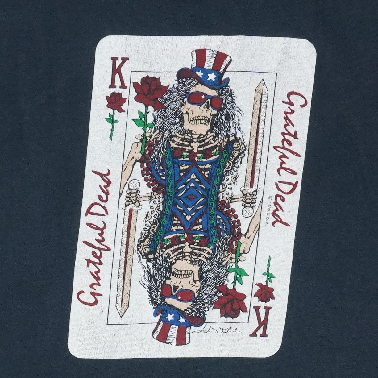 1980s Grateful Dead Playing Card Shirt