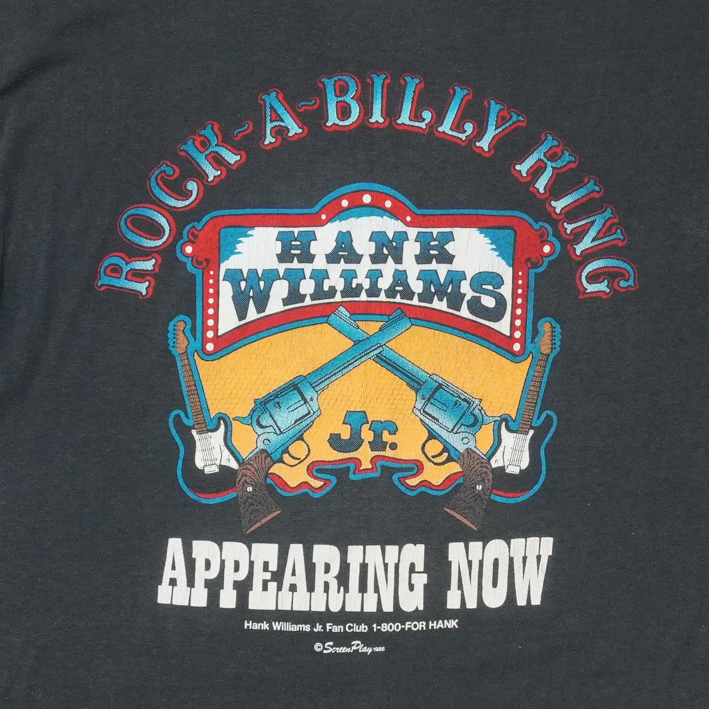 1980s Hank Williams Jr Rock A Billy King Shirt
