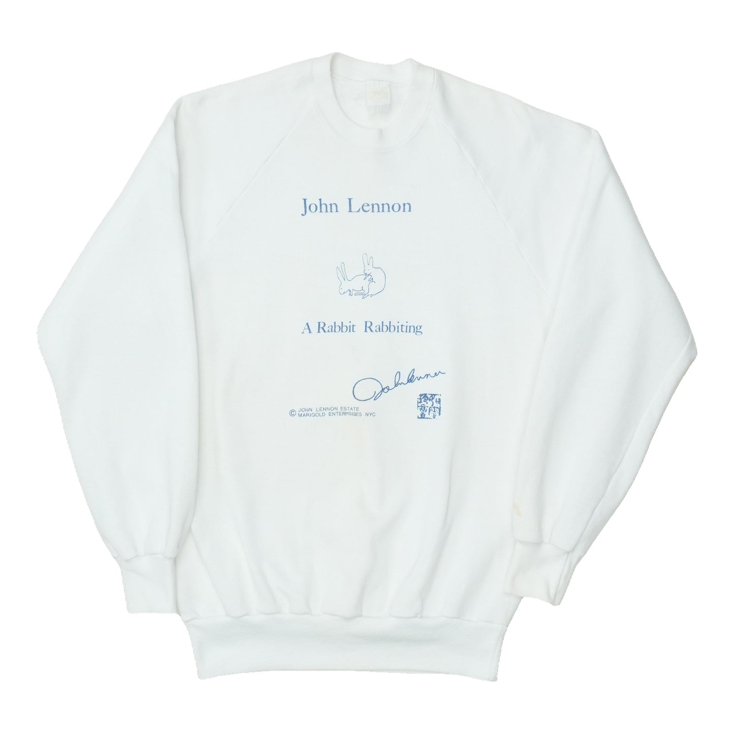 1980s John Lennon A Rabbit Rabbiting Sweatshirt