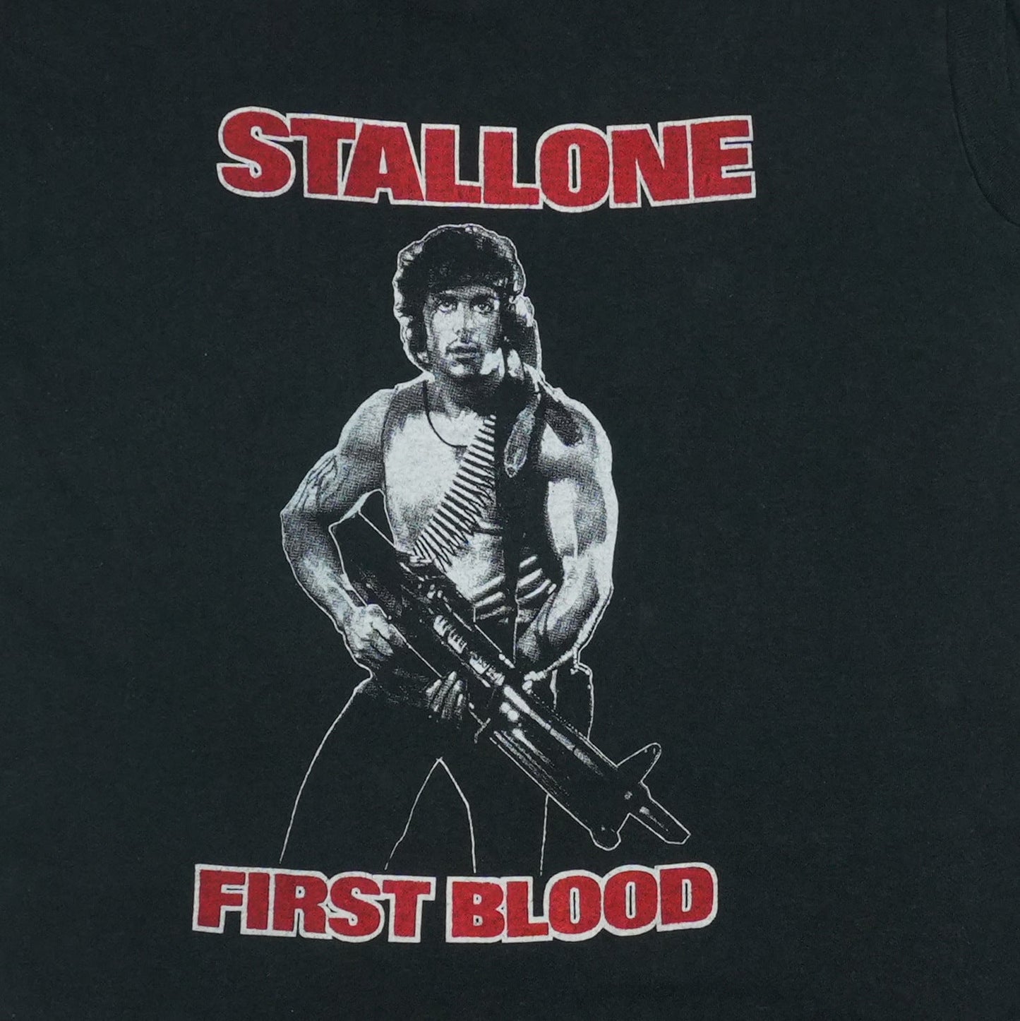 1980s Stallone First Blood Thorn EMI Video Sleeveless Shirt Detail 2