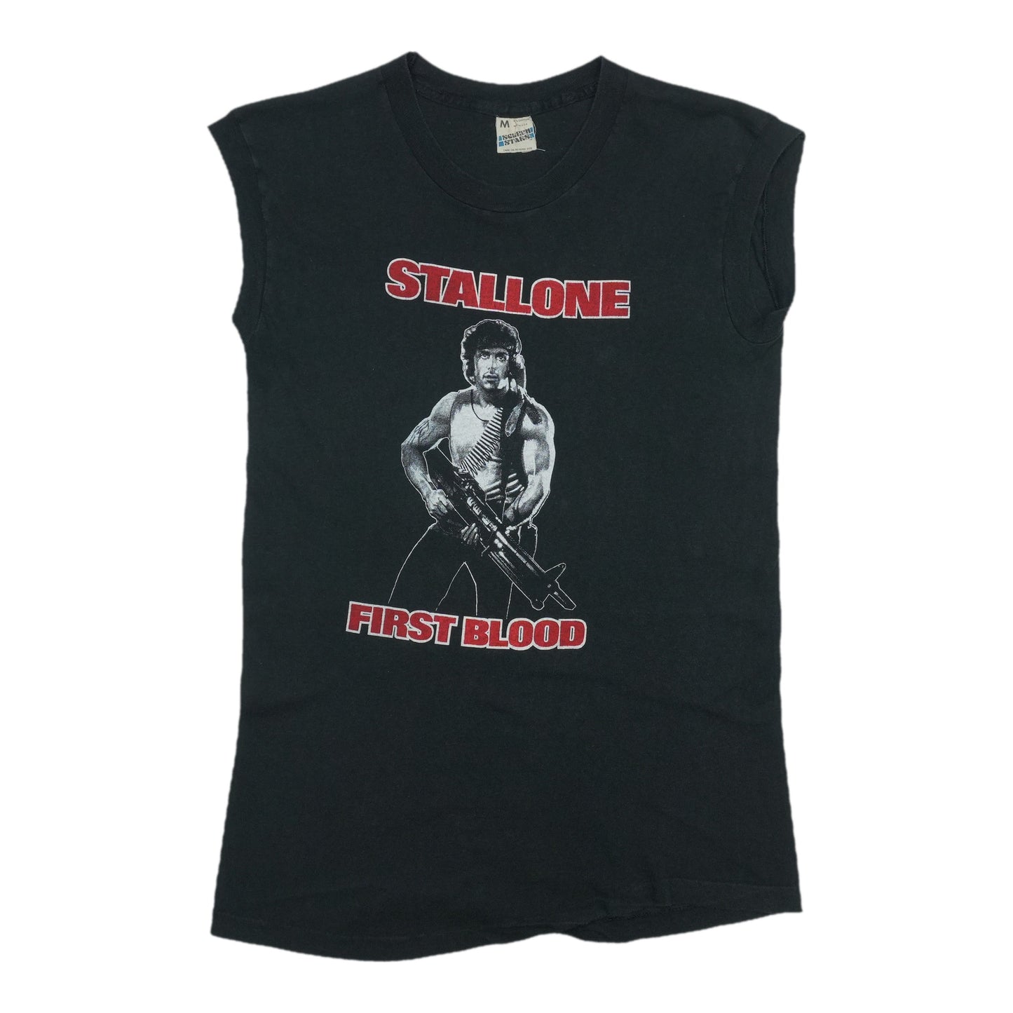 1980s Stallone First Blood Thorn EMI Video Sleeveless Shirt Front