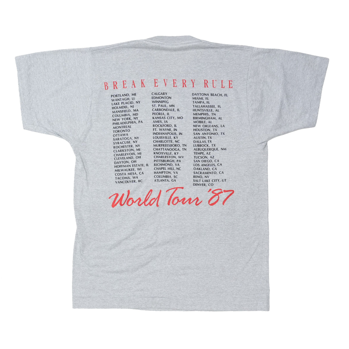 1980s Tina Turner Break Every Rule World Tour Shirt