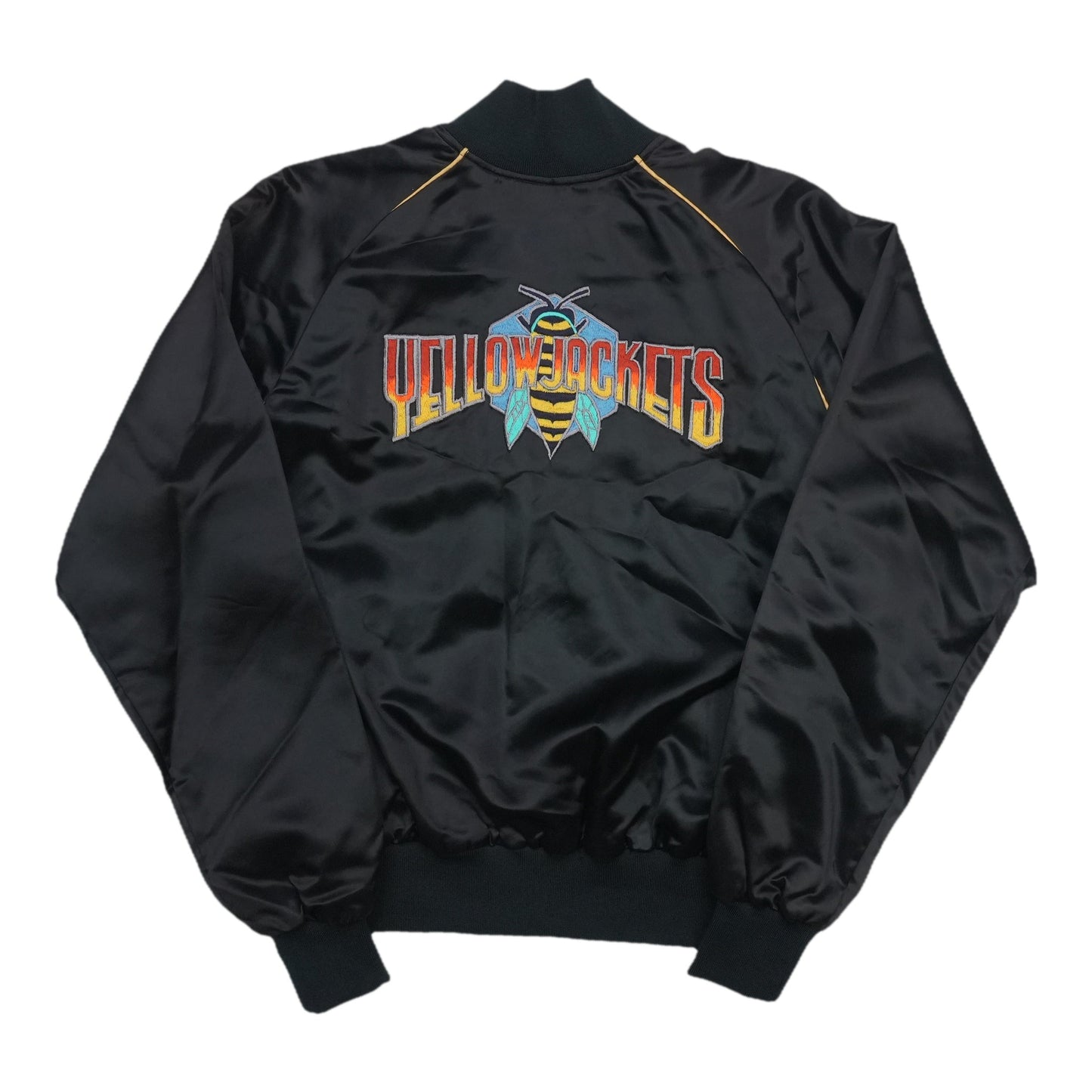 1980s Warner Bros Yellowjackets Satin Jacket Back