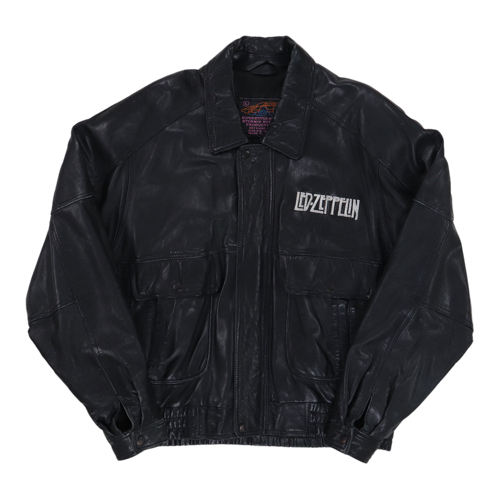 1980s Led Zeppelin ZOSO Leather Jacket