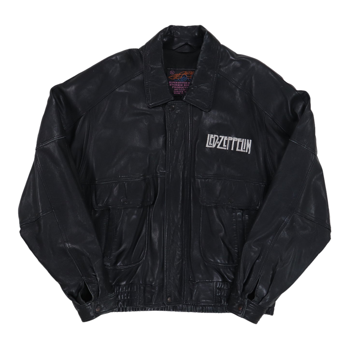 1980s Led Zeppelin ZOSO Leather Jacket